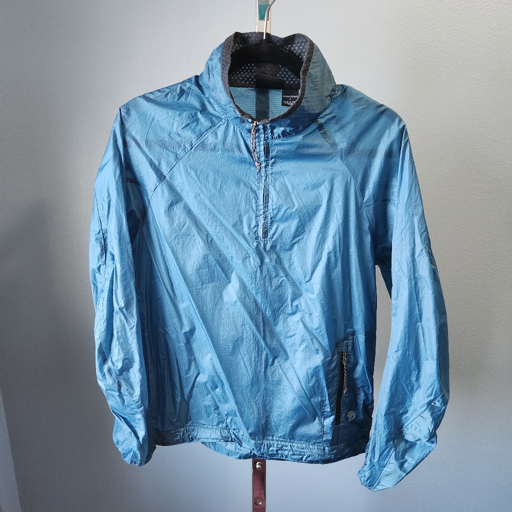 Mountain Hardwear 1/4 Zip Jacket Women's 8 Lightweight Nylon Ripstop Jacket Blue